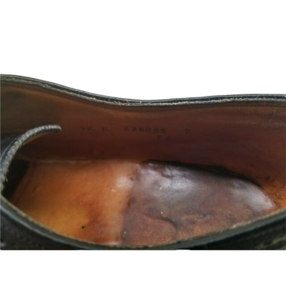 VTG FLORSHEIM ROYAL IMPERIAL Men\'s V-Cleat Black Wing Tips Size 9.5 D Medium